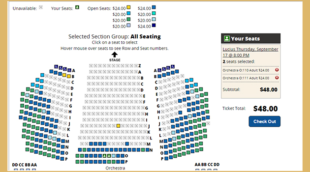 Online Ticket Seat Map