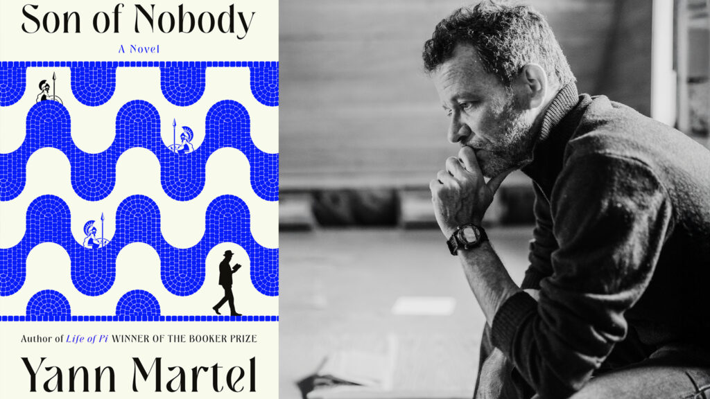 Yann Martel "Son of Nobody" book cover with author photo for 2026 tour.